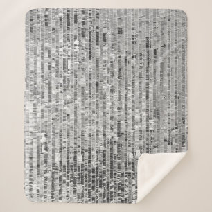 Silber-Sequenzen nahtlos Muster Sherpadecke