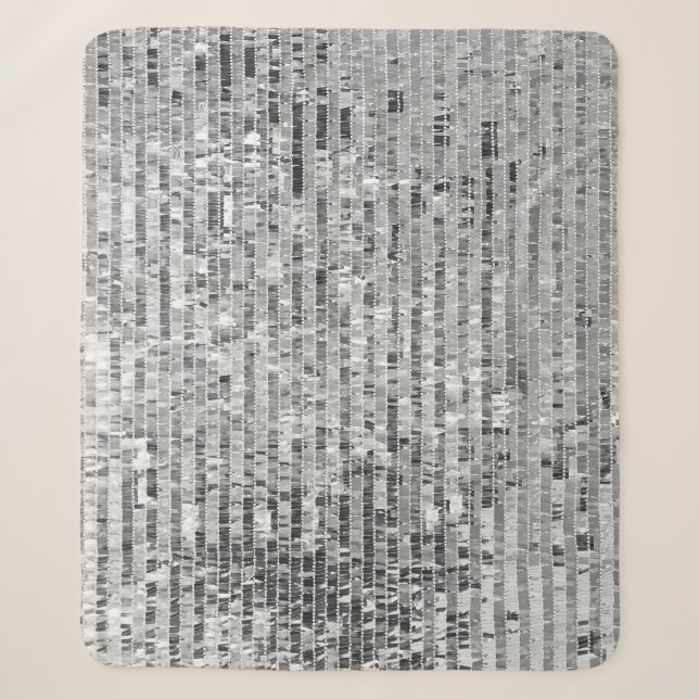 Silber-Sequenzen nahtlos Muster Sherpadecke (Vorderseite)