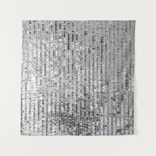 Silber-Sequenzen nahtlos Muster Wandteppich