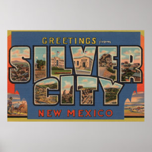 Silber Stadt, New Mexiko - große Buchstabe-Szenen Poster