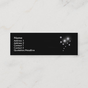 Silber-Sterne Mini Visitenkarte