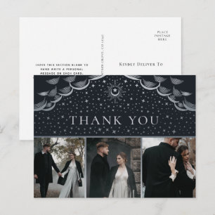 Silber-Tarot-Hochzeit-Dankeschön-Foto-Postkarte Postkarte