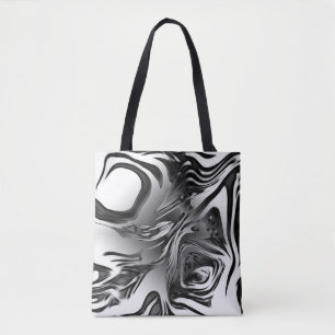 Silber Tinte Abstrakt Tasche