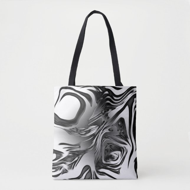 Silber Tinte Abstrakt Tasche (Vorderseite)