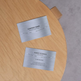 Silber-Töne Metallic-Textur-Bild Visitenkarte