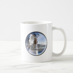 Silber-u. Anmut-Frauen-klassische weiße Tasse