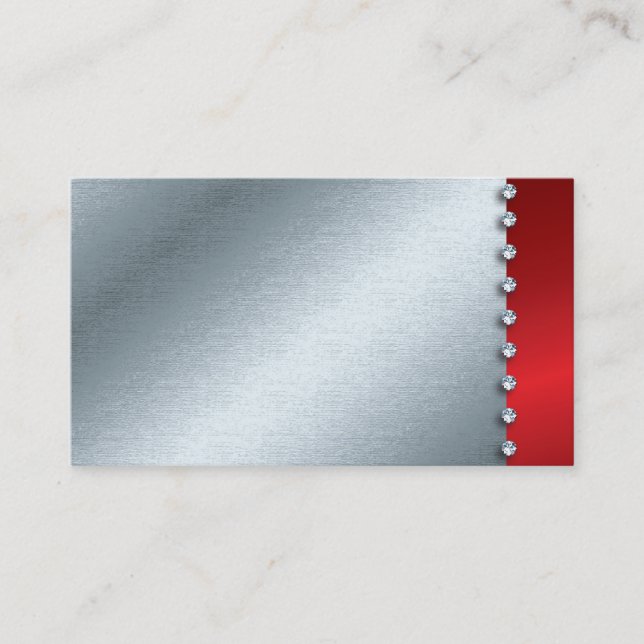 Silber-und Diamant-metallische Visitenkarte (Vorderseite)