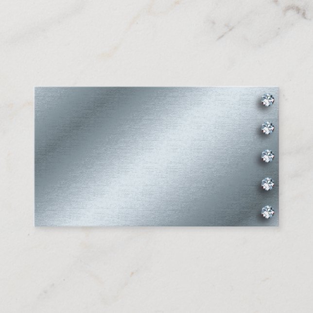 Silber-und Diamant-Visitenkarte-Entwurf Visitenkarte (Vorderseite)