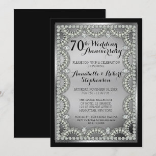 Silber- und Diamantene Hochzeit 70. Jubiläumsfeier Einladung
