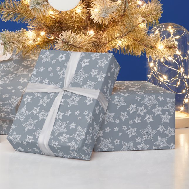 Silber und Glitter Geschenkpapier (Feiertage)