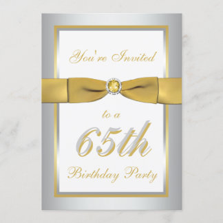Silber und Gold 65. Geburtstag Einladung