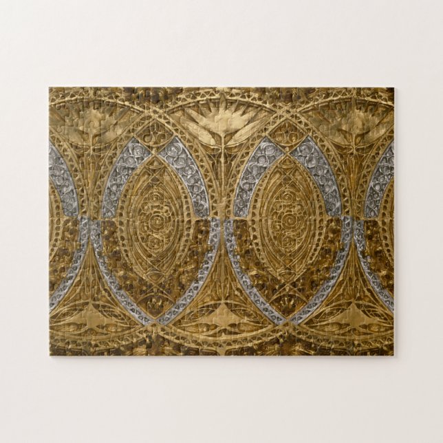 Silber- und Gold-Art-Deco-Muster (Horizontal)
