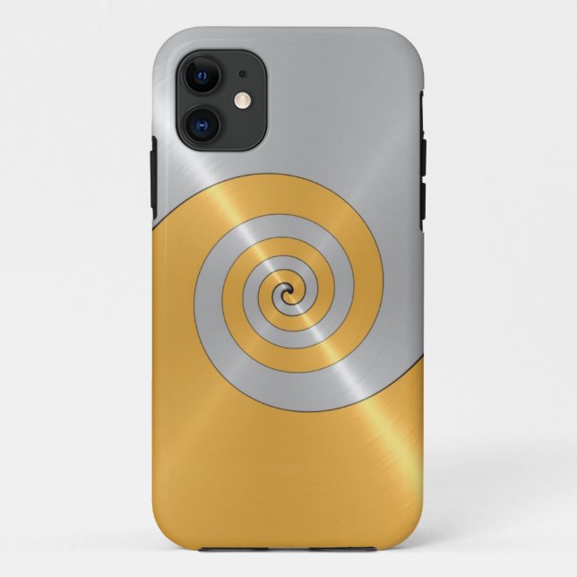 Silber- und Gold-Edelmetallwirbel Case-Mate iPhone Hülle (Rückseite)