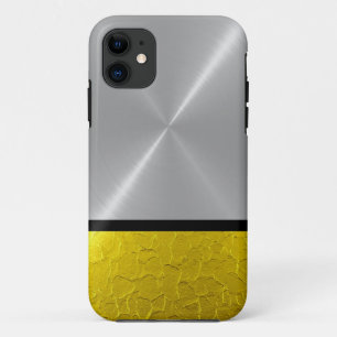 Silber und Gold Edelstahlmetalle iPhone 11 Hülle