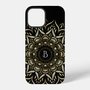Silber- und Gold-Faux-Glitter-Mandala-Design iPhone 12 Hülle