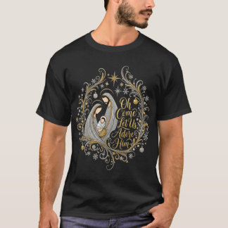 Silber und Gold gedeihen Retro-Freund der Weihnach T-Shirt