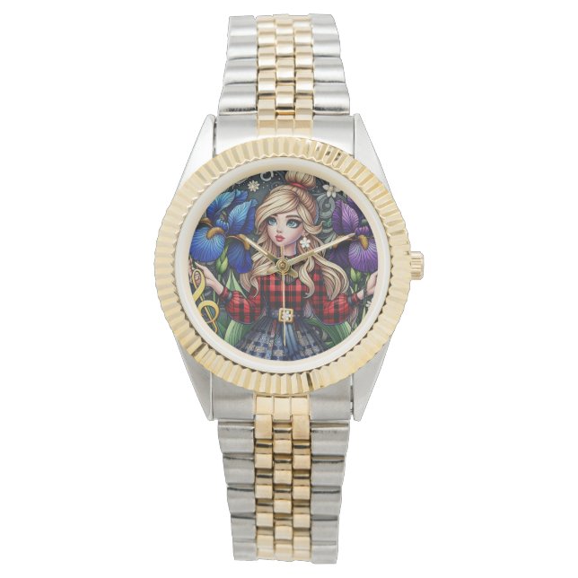 Silber und Gold Lieblingsspiele beobachten Armbanduhr (Vorderseite)