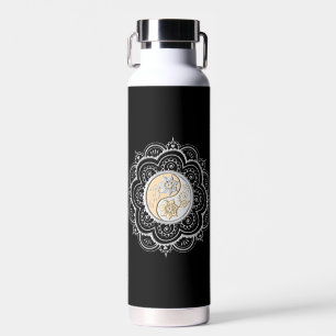 Silber- und Gold-Mandala-Wasserflasche Trinkflasche
