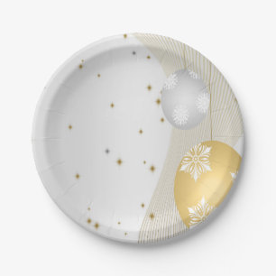 Silber und Gold Pappteller