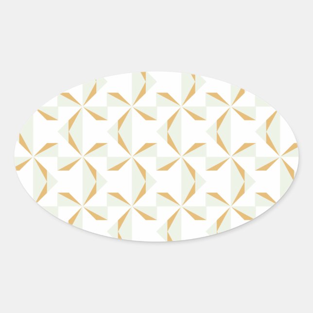 Silber und Gold Pinwheels Ovaler Aufkleber (Vorderseite)