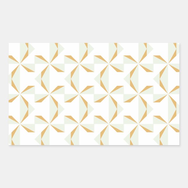 Silber und Gold Pinwheels Rechteckiger Aufkleber (Vorderseite)