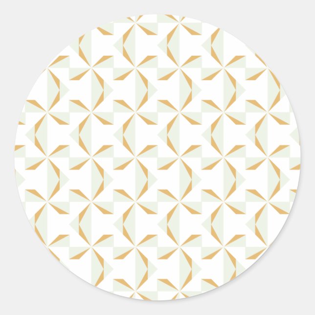 Silber und Gold Pinwheels Runder Aufkleber (Vorderseite)
