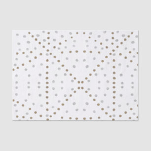 Silber- und Gold-Polka-Punkte Seidenpapier