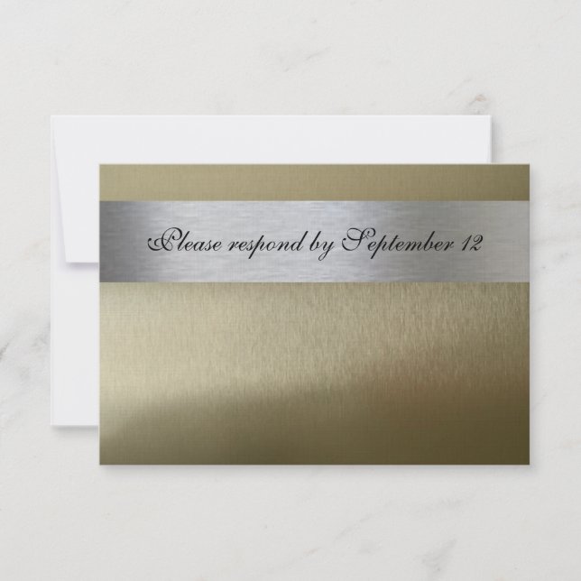 Silber und Gold-uAwg mit Umschlag RSVP Karte (Vorderseite)