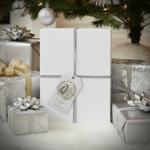 Silber- und Gold-Weihnachtskrippe Geschenkanhänger