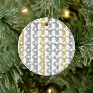 Silber- und Goldmuster Keramik-Ornament Keramik Ornament