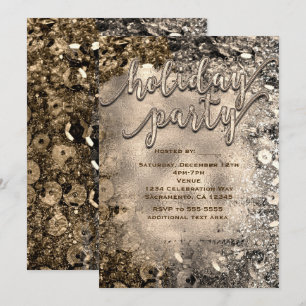 Silber- und Goldparty-Einladungen mit Sequins zum  Einladung