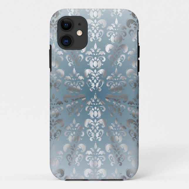 Silber und grau/blau Case-Mate iPhone hülle (Rückseite)