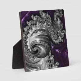 Silber und Lila Fraktal Vortex Fotoplatte