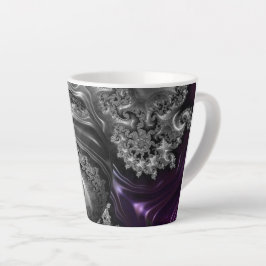 Silber und Lila Fraktal Vortex Milchtasse