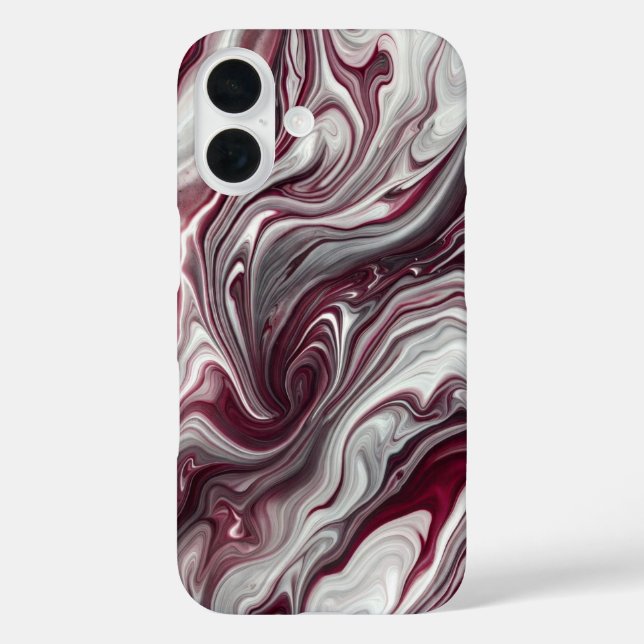 Silber und Lila Swirl iPhone/iPad Gehäuse iPhone 16 Hülle (Rückseite)