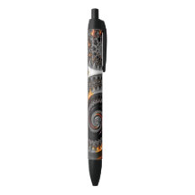 Silber und Orange Mandelbrot mit Sphere Pen