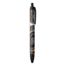 Silber und Orange Mandelbrot mit Sphere Pen Kugelschreiber