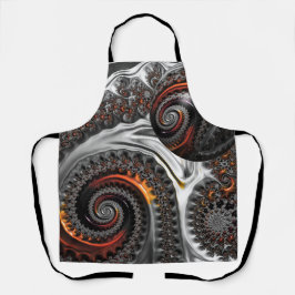 Silber und Orange Mandelbrot mit Sphere Schürze