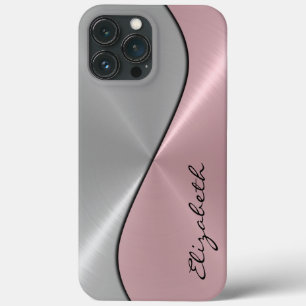 Silber und rosa Edelstahlmetalle Case-Mate iPhone Hülle