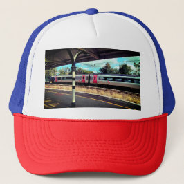 Silber und Rot Truckerkappe