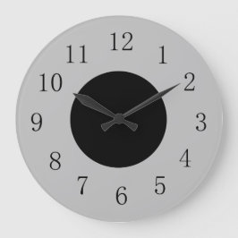Silber und Schwarz-billige Küchen-Wanduhr Große Wanduhr