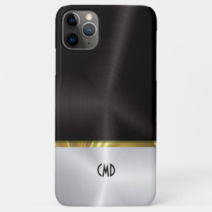 Silber und schwarz polierte Metallstruktur Case-Mate iPhone Hülle