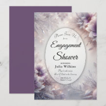 Silber- und Soft-Amethyst-Winter-Verlobung-Dusche