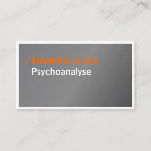 Silber und Typografie, elegant, mutig Visitenkarte