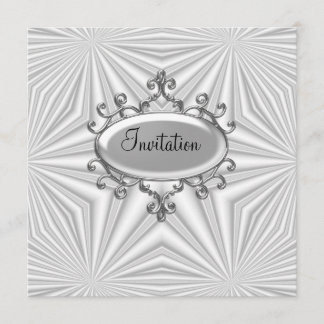 Silber und Weiß Einladung bei jedem Anlass