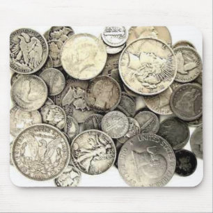 Silber-US-Münzen Mousepad