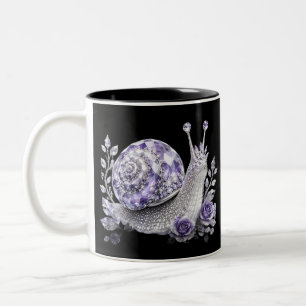 Silber-Violetter Kristallschnecke Zweifarbige Tasse