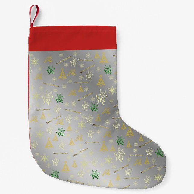 Silber-Weihnachten-Strumpf Kleiner Weihnachtsstrumpf (Vorderseite)