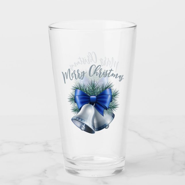 Silber Weihnachtsglocken Glas (Vorderseite)