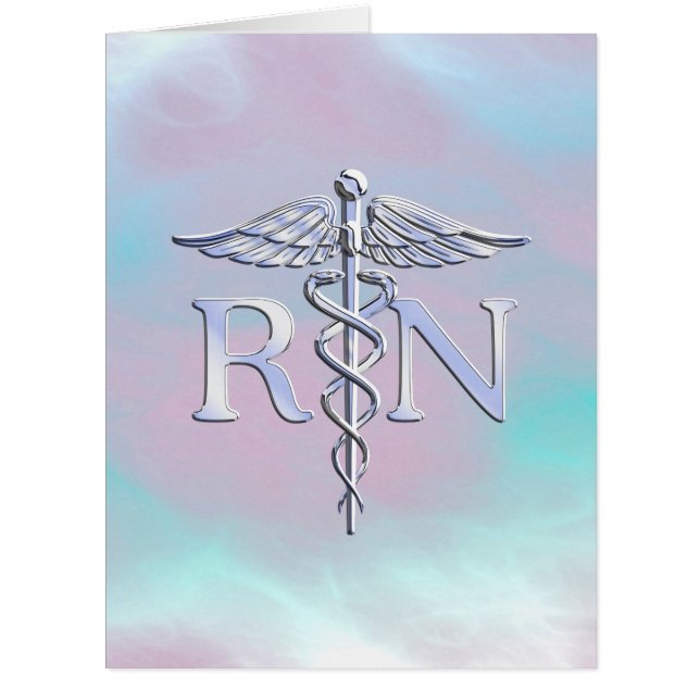 Silber wie RN Caduceus Medical Mother Pearl (Vorderseite)